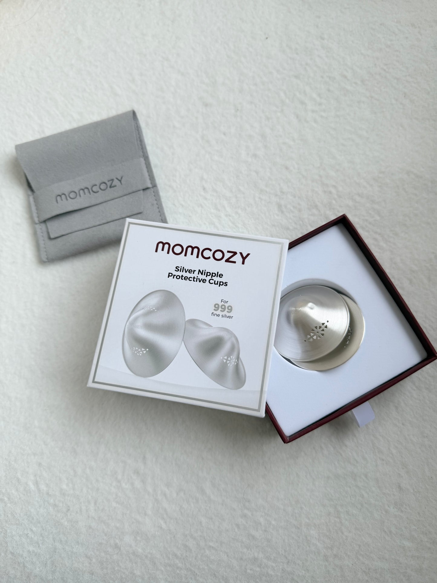 Protectores de pezones plateados Momcozy