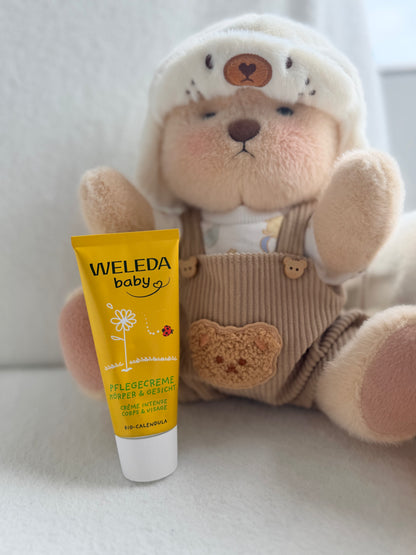 Crema de cuidado corporal y facial para bebés con caléndula Weleda
