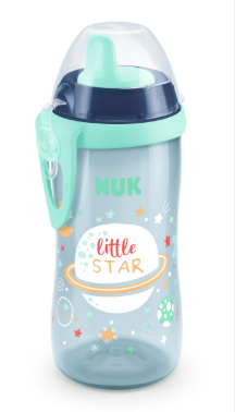 Tetero NUK Kiddy Cup Night 300ml con boquilla resistente