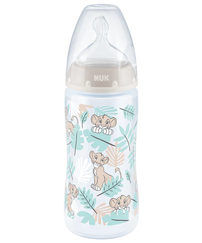 Tetero NUK Disney El Rey León 300ml con Control de Temperatura