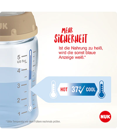 Tetero NUK Disney El Rey León 300ml con Control de Temperatura