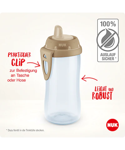 Tetero NUK Kiddy Cup Night 300ml con boquilla resistente