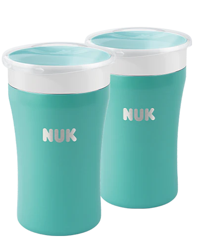 Tetero Mágico NUK de Acero Inoxidable 230ml - Set de 2