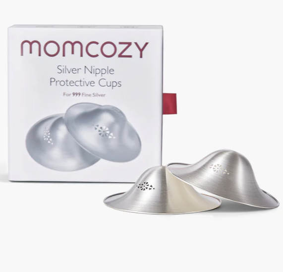 Protectores de pezones plateados Momcozy