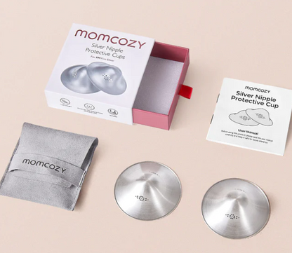 Protectores de pezones plateados Momcozy